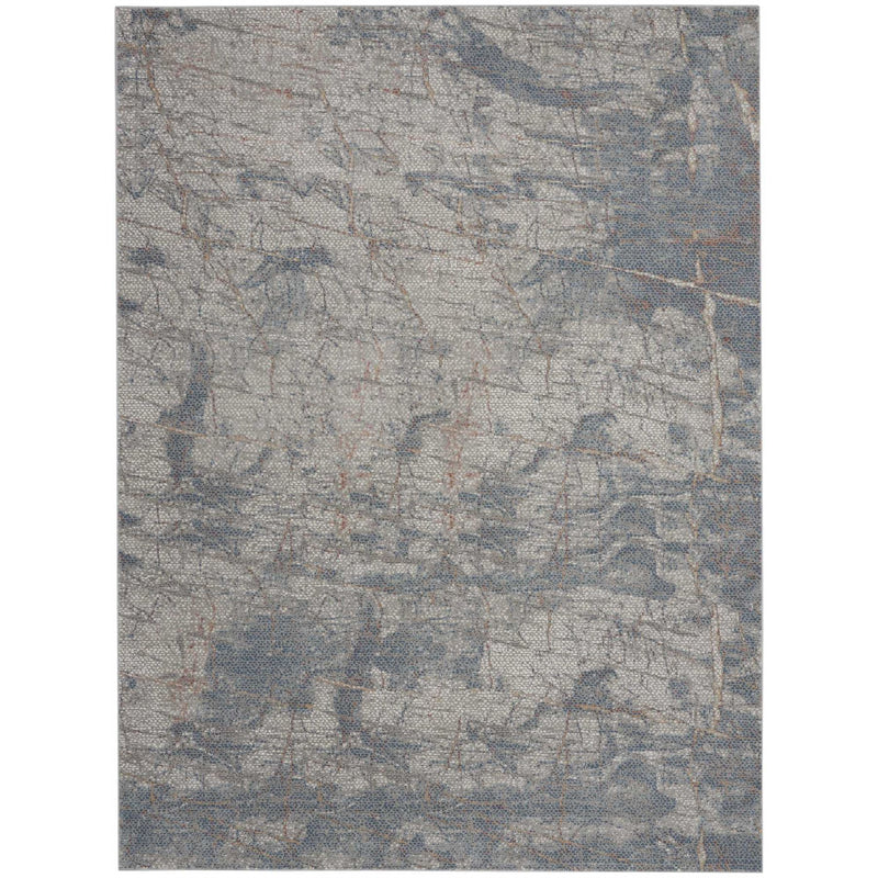 Rustic Textures RUS15 Abstract Rugs in Grey Blue