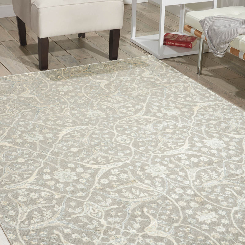 Nourison Luminance Rugs LUM08 in Steel