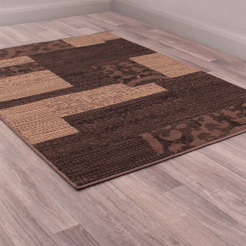 Patch Block Rugs in Chocolate by Rugstyle