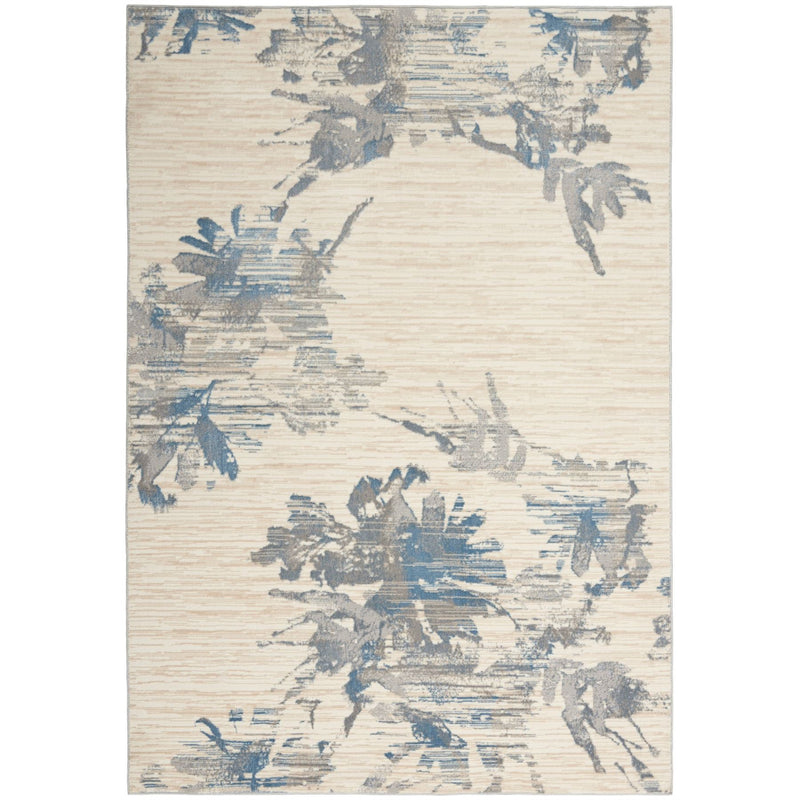 CK005 Enchanting ECH01 Rug by Calvin Klein in Ivory Grey Blue