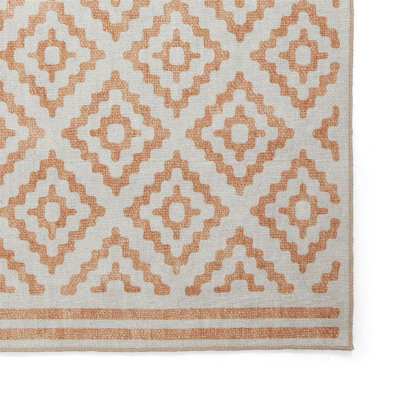 Coral H1058 Modern Washable Geometric Rugs in Yellow