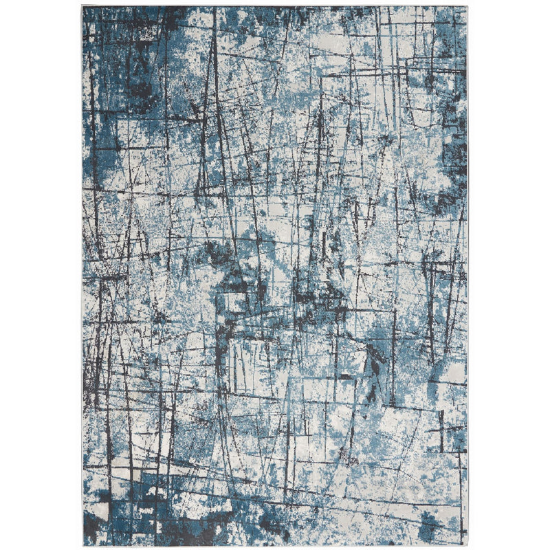 Calvin Klein Vapor Designer Abstract Rugs CK972 Grey Blue