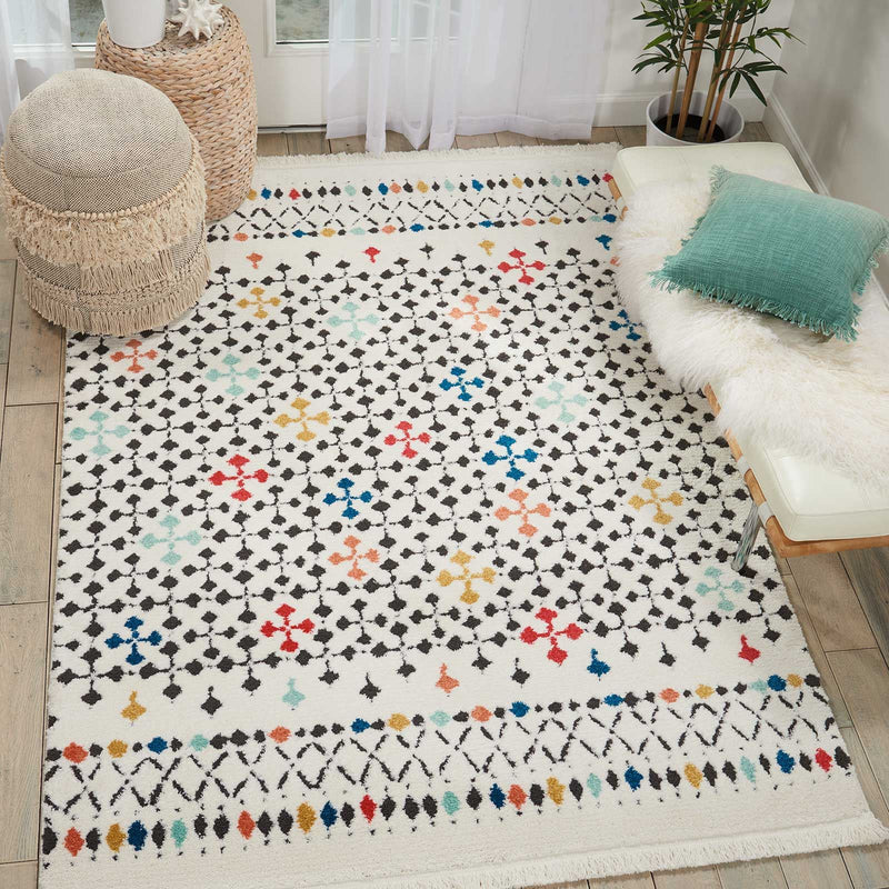 Kamala Rugs DS504 by Nourison in White