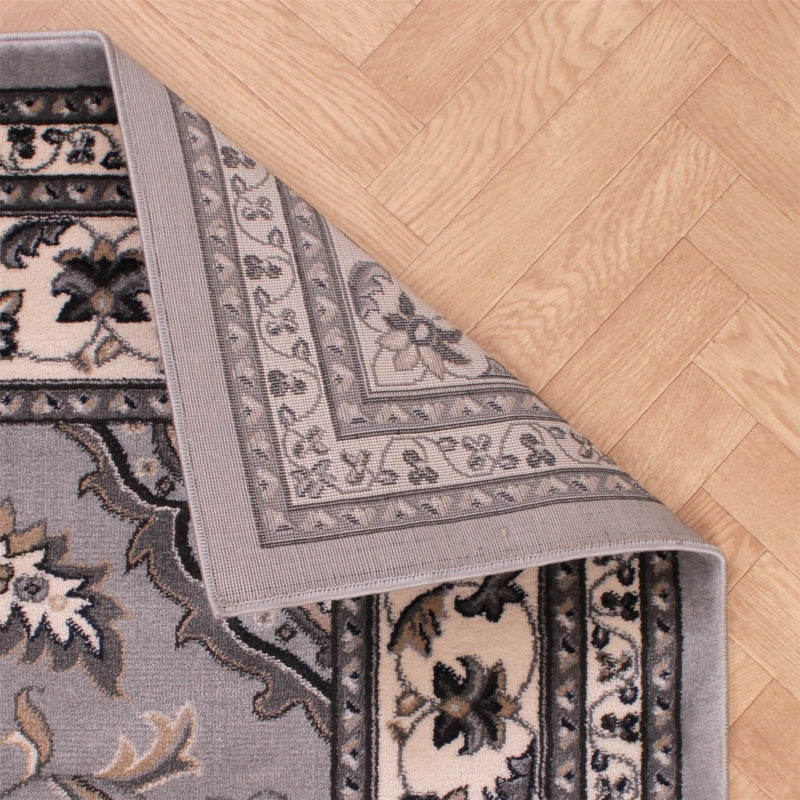 Sherborne Traditional Bordered Rugs in Grey