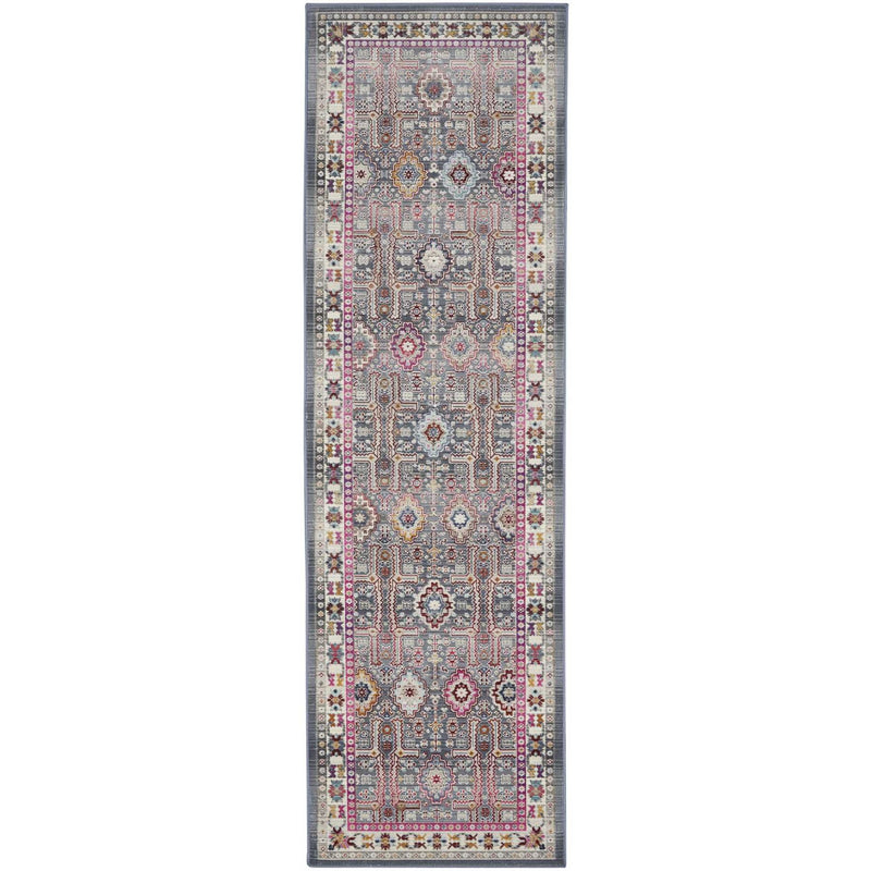 Vintage Kashan Traditional Runner Rugs VKA05 by Nourison in Grey Multi