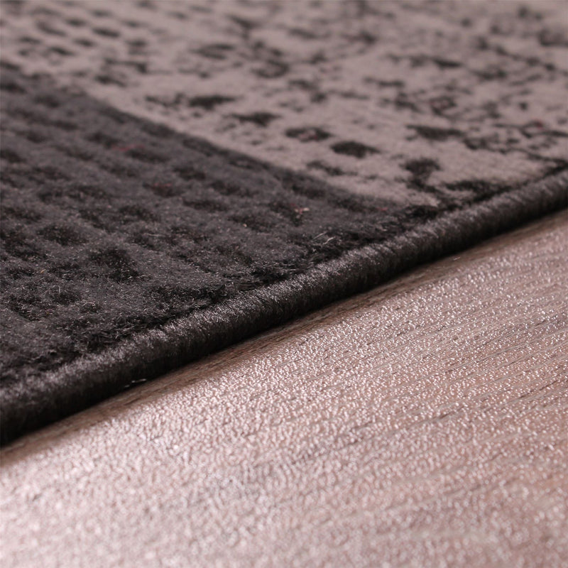 Patch Block Rugs in Black by Rugstyle