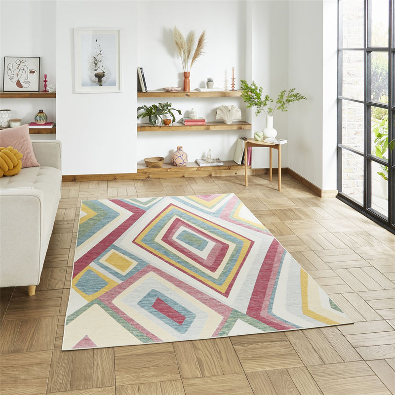 Spectrum E9335 Indoor Outdoor Geometric Rugs in Multi