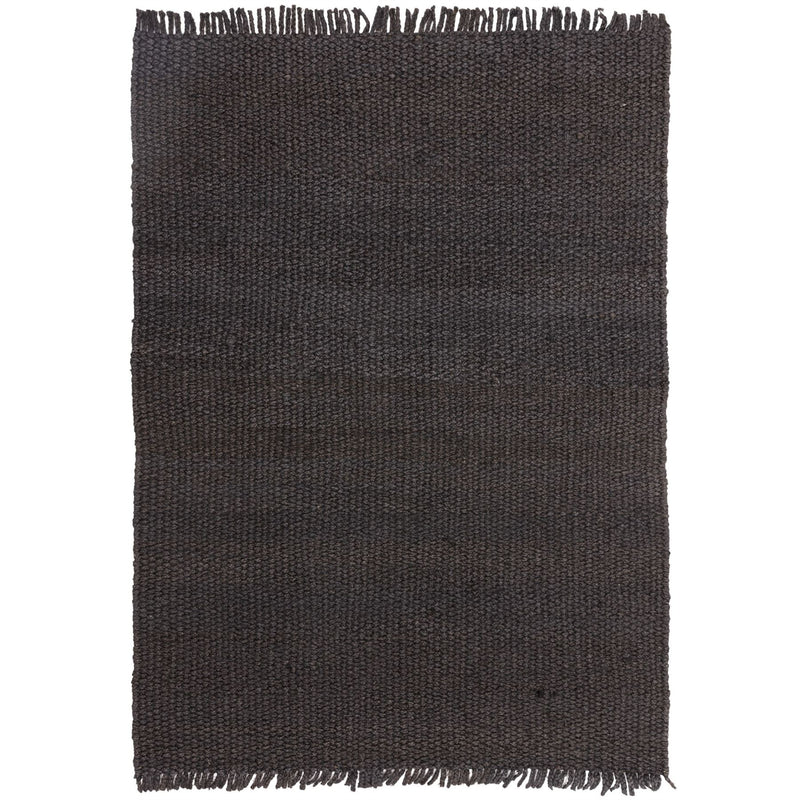 Grove Plain Flatweave Hand Woven Jute Rugs in Charcoal Grey