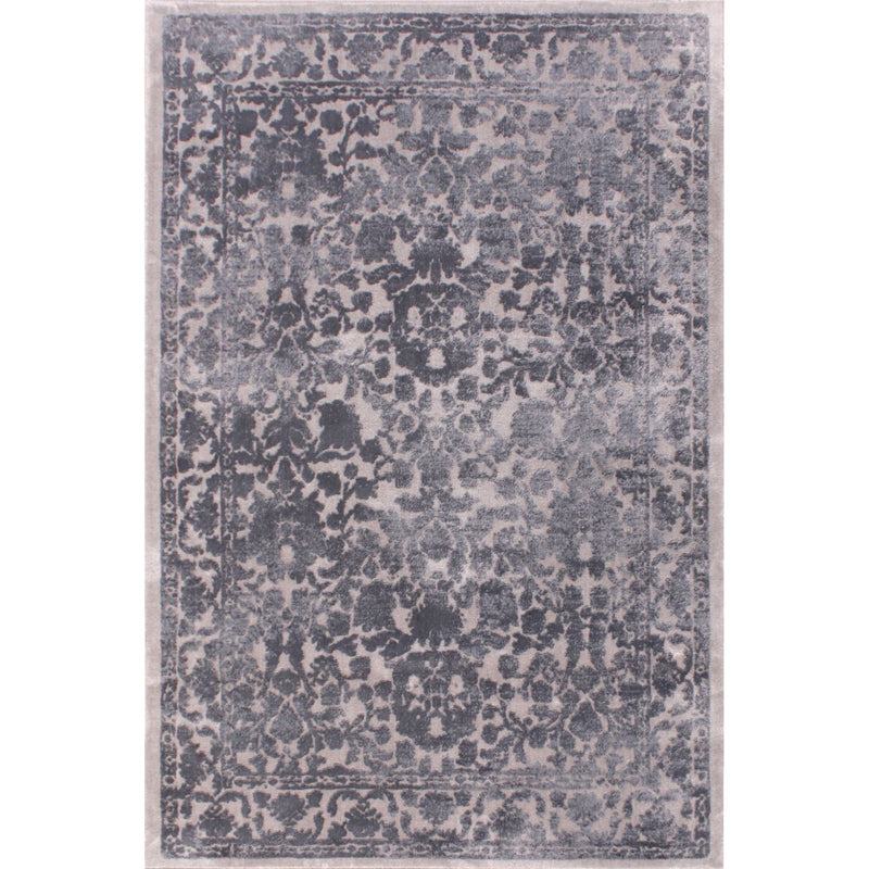 Arabella Windsor Floral Textured Modern Rug in Blue