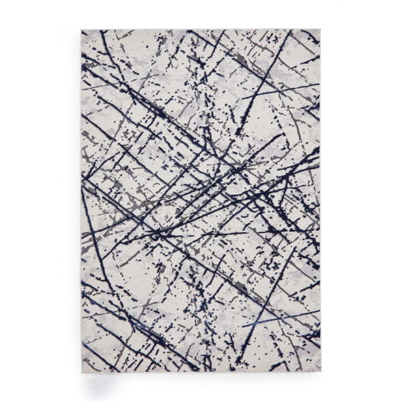 Artemis B8403A Modern Abstract Rugs in Blue Silver Grey