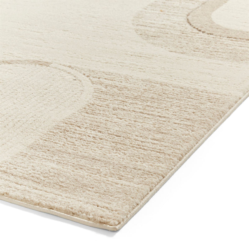 Elio 2310 Textured Geometric Modern Rugs in Beige