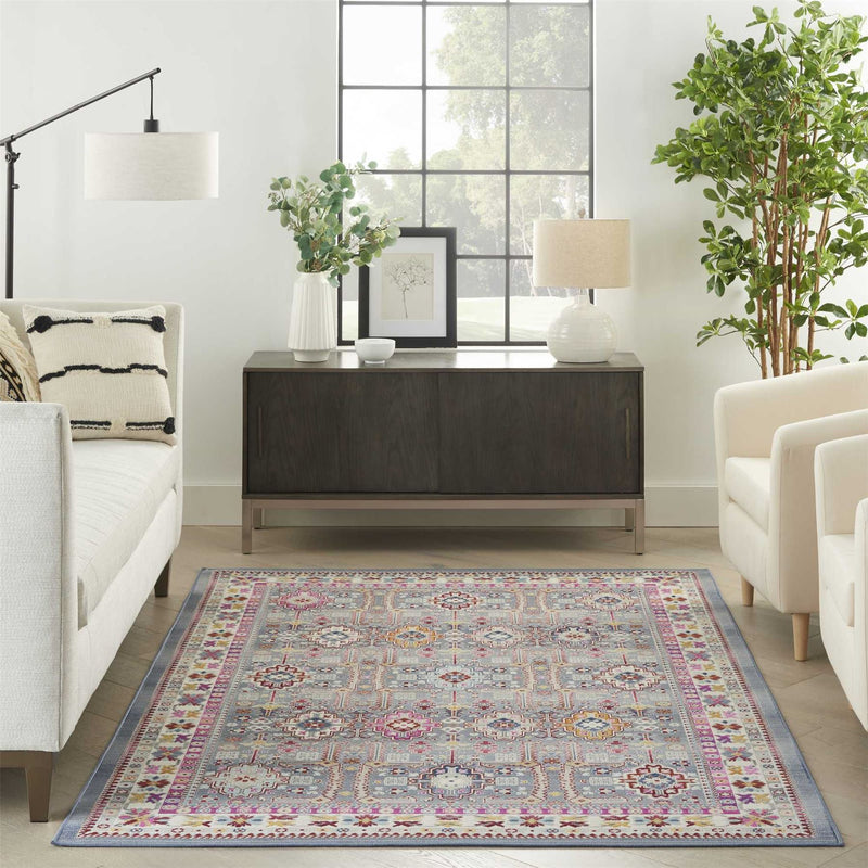 Vintage Kashan Traditional Rugs VKA05 by Nourison in Grey Multi