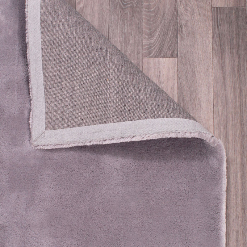 Lulu Modern Plain Shaggy Rugs in Silver Grey