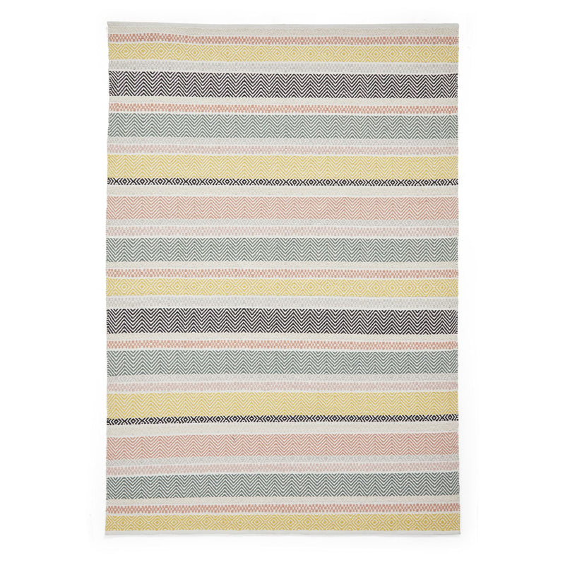 Cascade 29898 Modern Geometric Striped Rugs in Pastel Multi