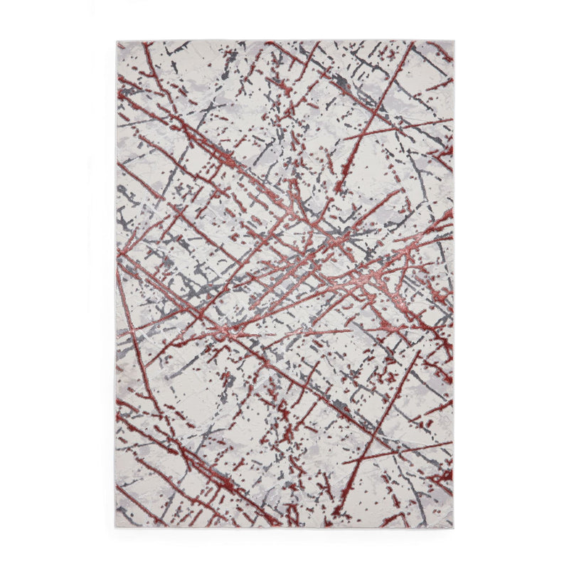 Artemis B8403A Modern Abstract Rugs in Pink Silver Grey