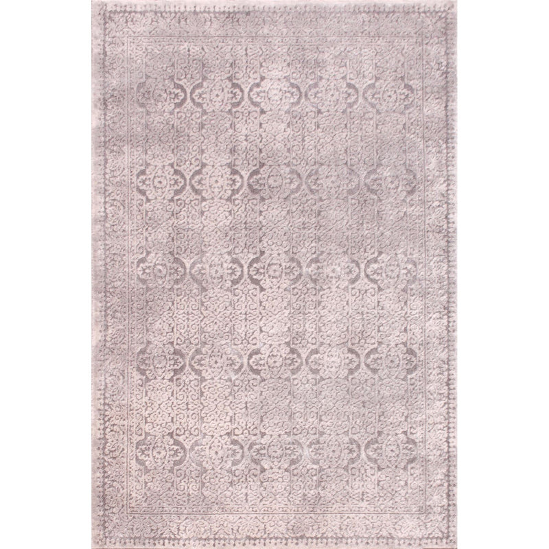 Arabella Opaque Damask Textured Modern Rug in Cream