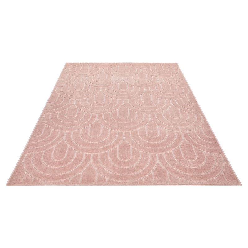 Maze MAZ103 Carved Rug by Concept Looms in Dusty Pink