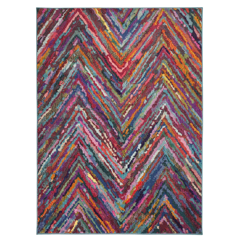 Carnaval CAR104 Chevron Rug by Concept Looms in Multicolour