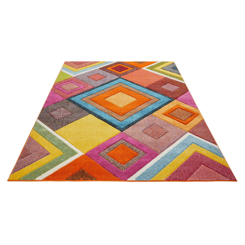 Viva VIV104 Geometric Rug by Concept Looms in Multi