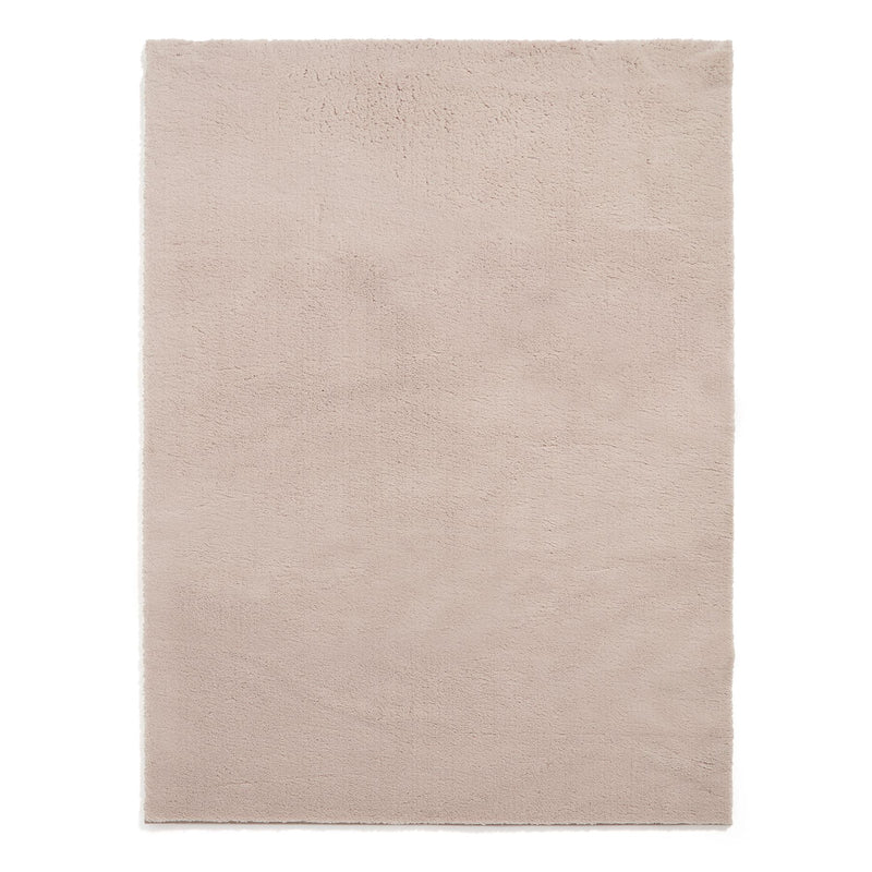 Bay Modern Washable Plain Shaggy Rugs in Blush Pink