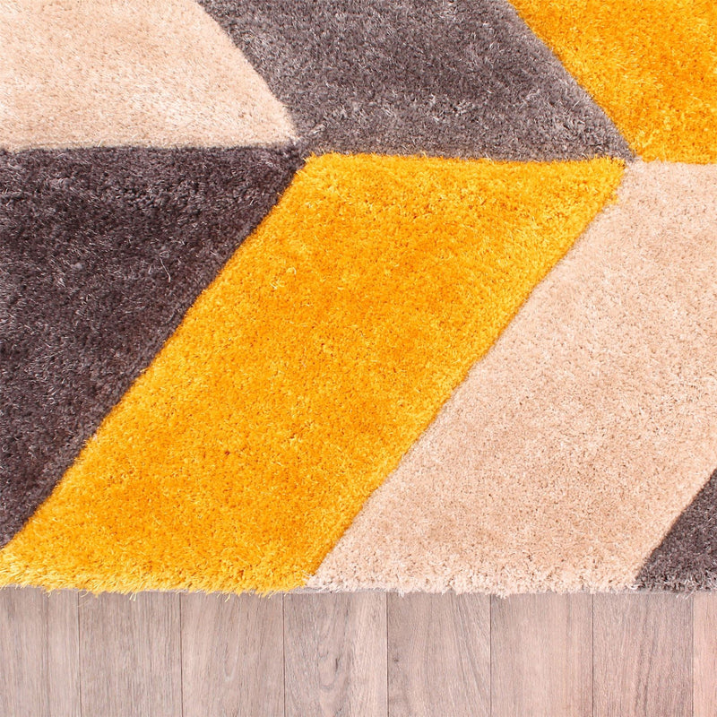 Blazon rugs in Ochre by URCO