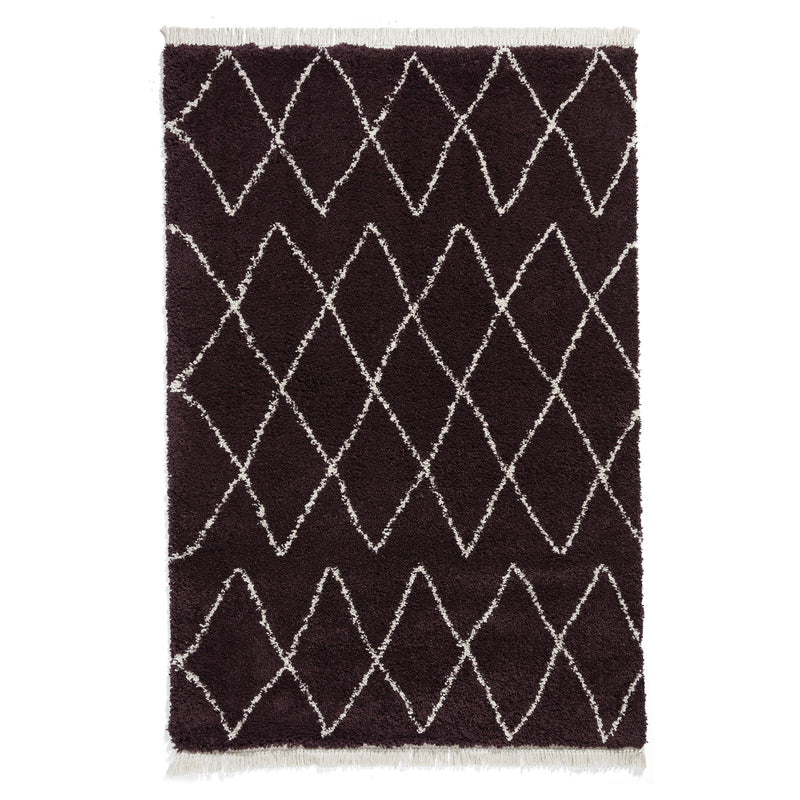 Boho 8280 Berber Shaggy Modern Rugs in Purple