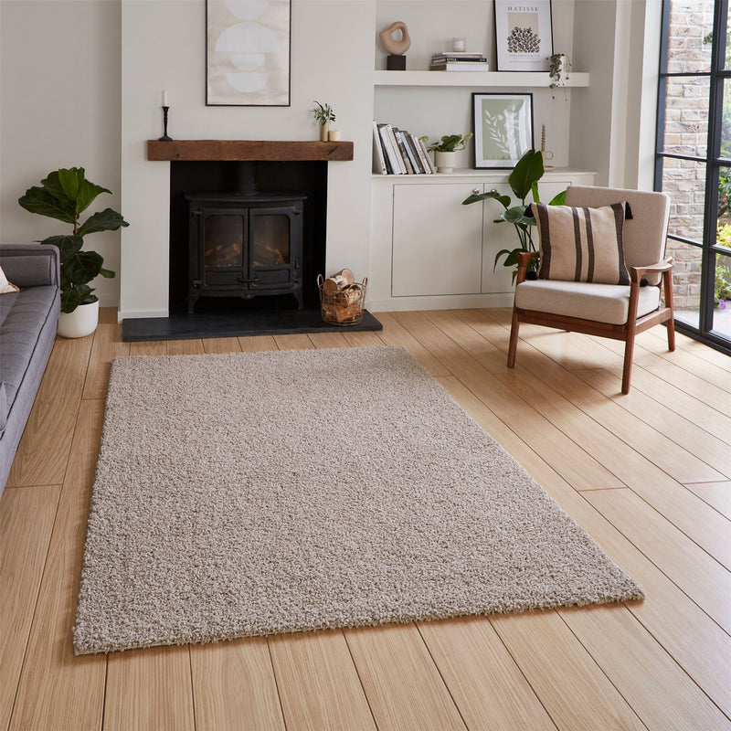 Bali 950 Modern Washable Plain Shaggy Rugs in Beige