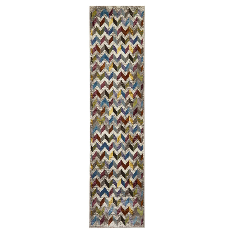 16th Avenue Multi-coloured Zigzag Hallway Runner Rug 36A