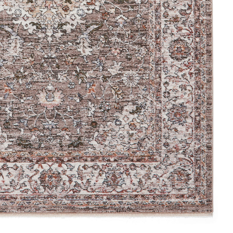 Vintage 35013 Traditional Medallion Border Runner Rugs in Grey