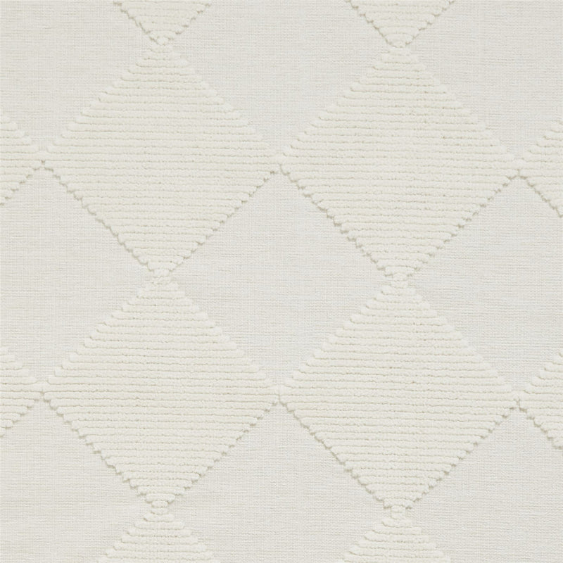 Lyna J0529 Textured Geometric Washable Rugs in Cream