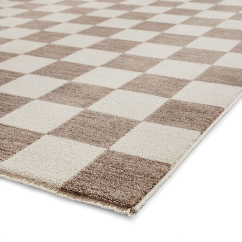 Baltimore 66618 Checkerboard Geometric Modern Rugs in Grey