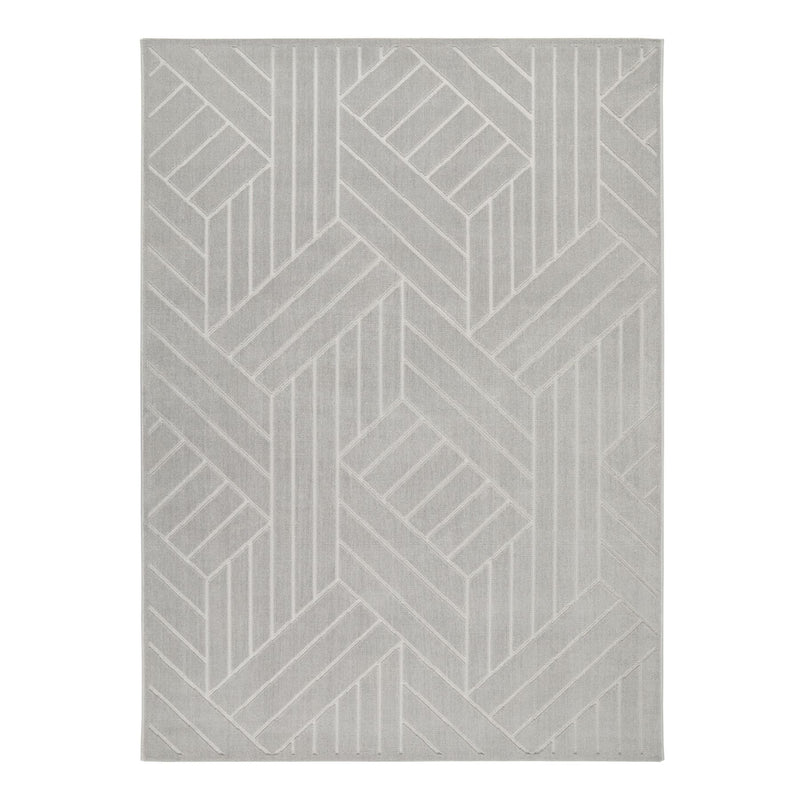 Maze MAZ102 Geometric Rug by Concept Looms in Grey