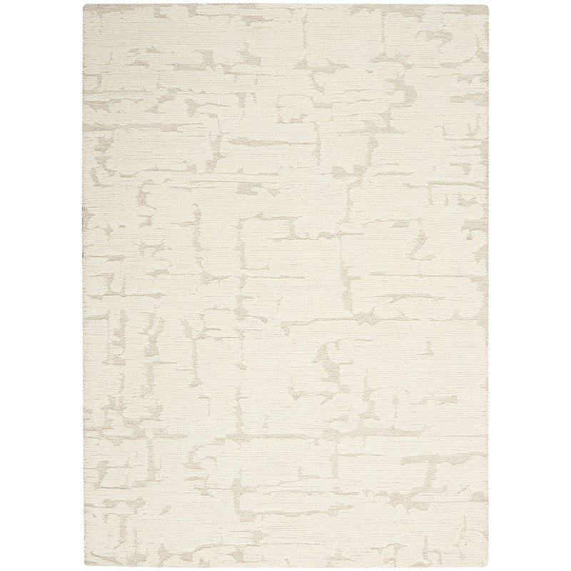 CK009 Sculptural SCL01 Abstract Rug by Calvin Klein in Ivory