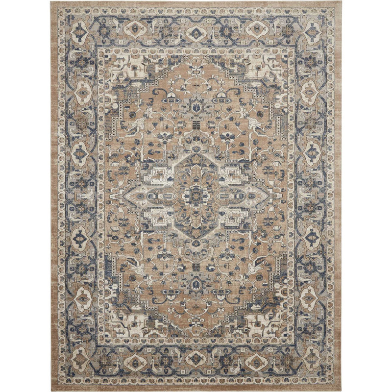 Quarry QUA05 Abstract Distressed Rugs  in Beige Grey by Nourison