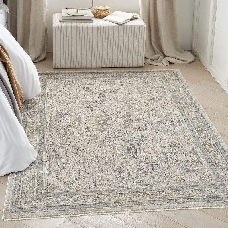 Lynx LNX01 Traditional Rugs by Nourison in Ivory Grey Blue