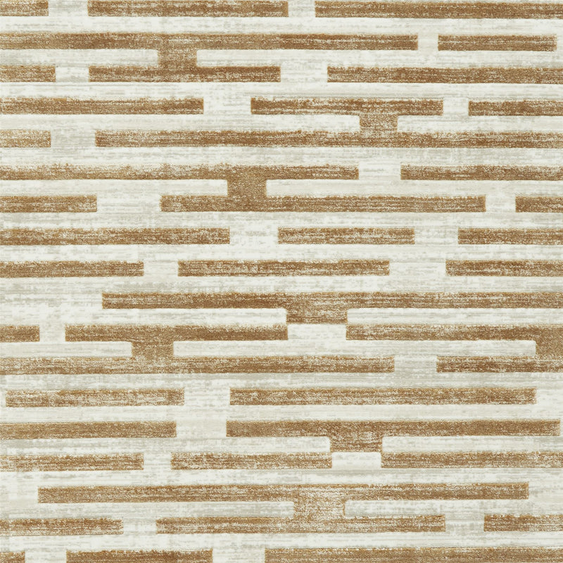 Mirage MR16 Modern Abstract Striped Metallic Rugs in Beige