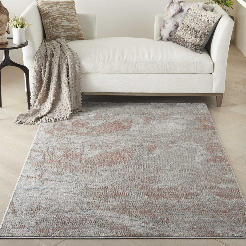 Rustic Textures RUS15 Abstract Rugs in Grey Rust