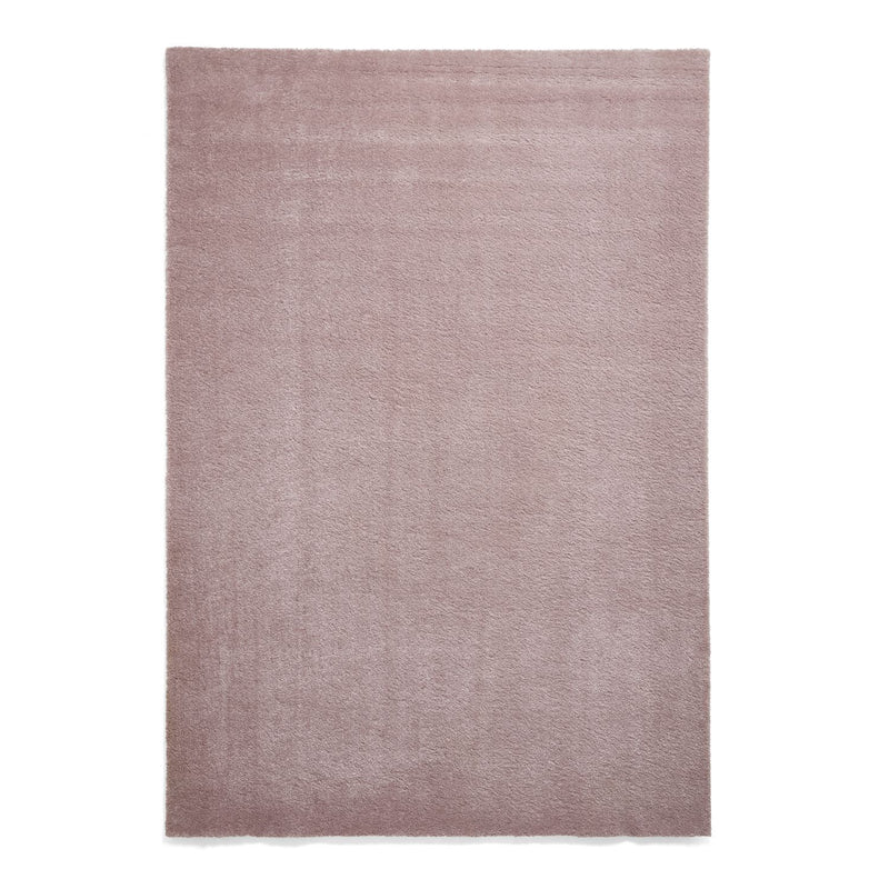 Cove Plain Plush Soft Shaggy Washable Rug in Rose Pink