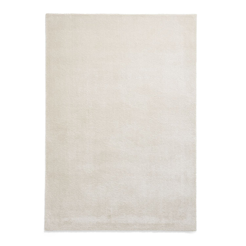 Cove Plain Plush Soft Shaggy Washable Rug in Cream White