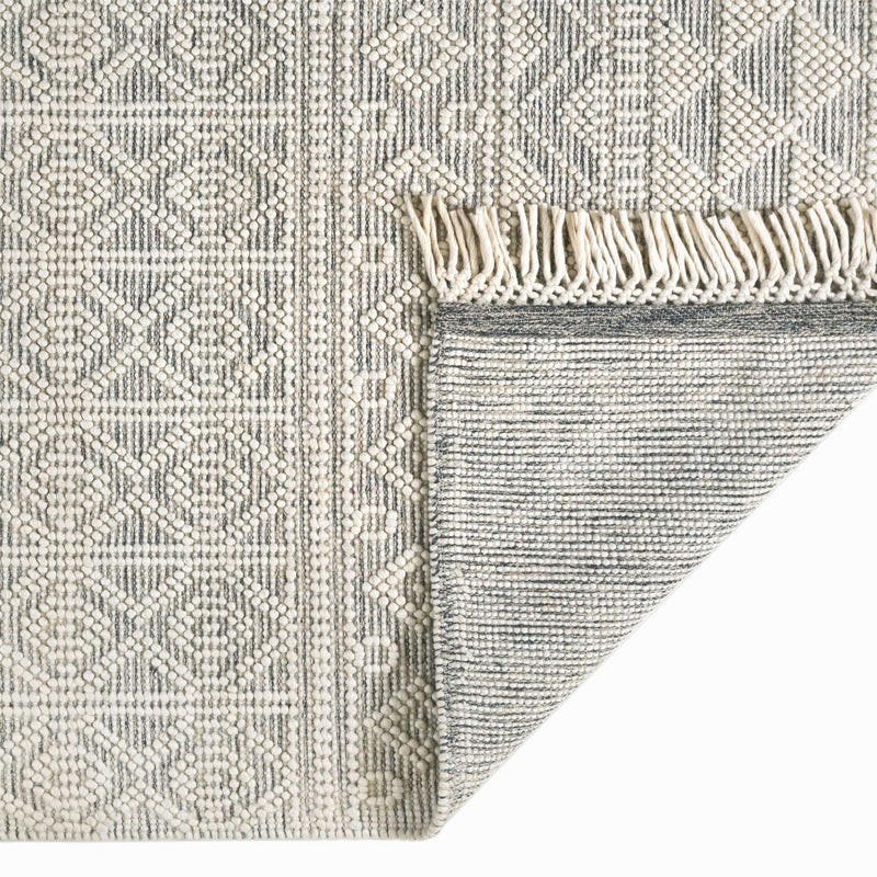 ANYA01 Boho Geometric Zig Zag Rug in Natural