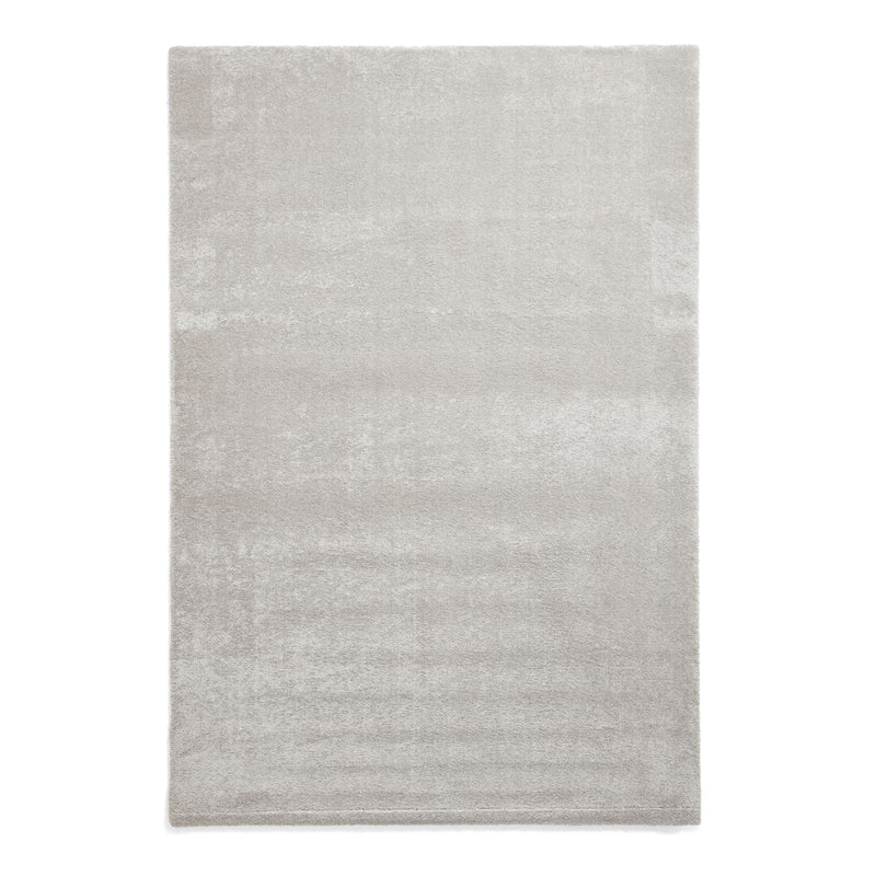 Cove Plain Plush Soft Shaggy Washable Rug in Silver Grey