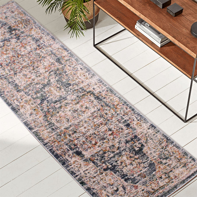 Nova 9207 Traditional Runner Rugs in Blue