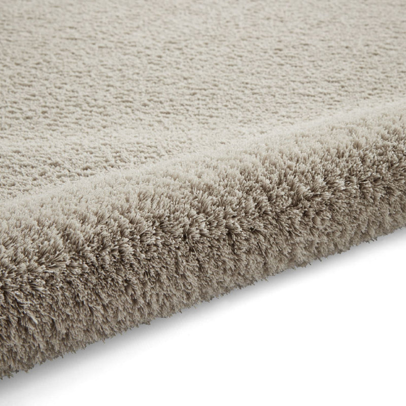 Kara Plain Shaggy Washable Rug in Silver Grey