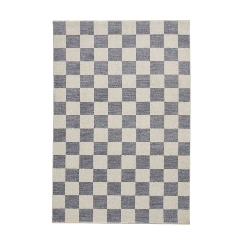 Baltimore 66618 Checkerboard Geometric Modern Rugs in Blue