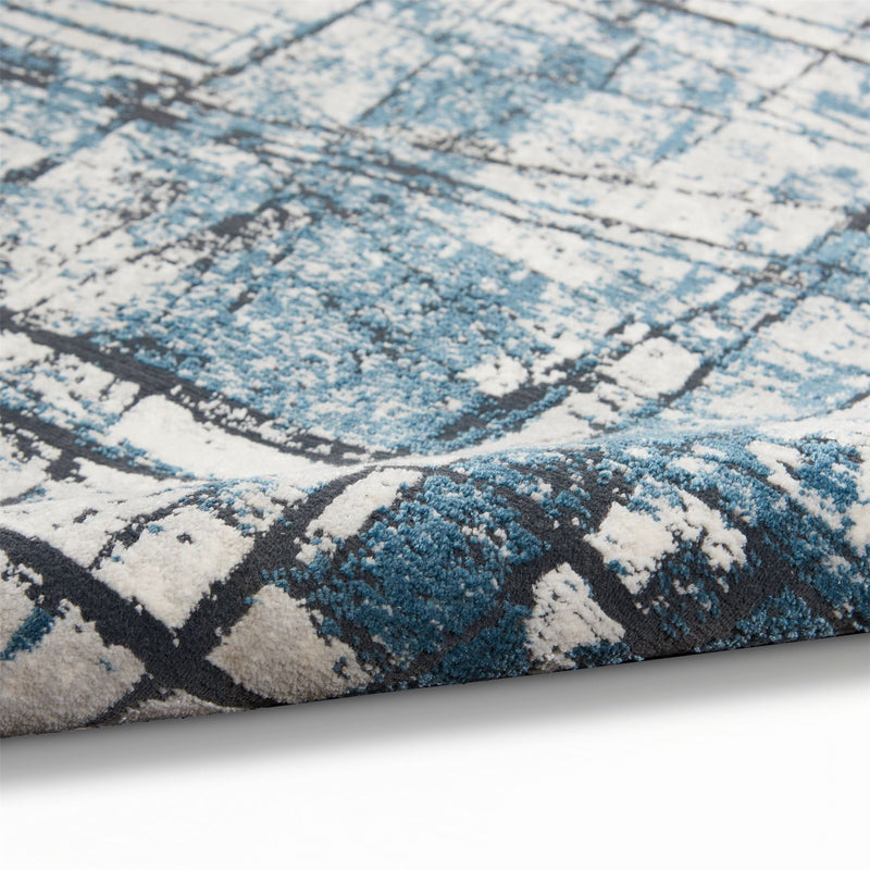 Calvin Klein Vapor Designer Abstract Rugs CK972 Grey Blue