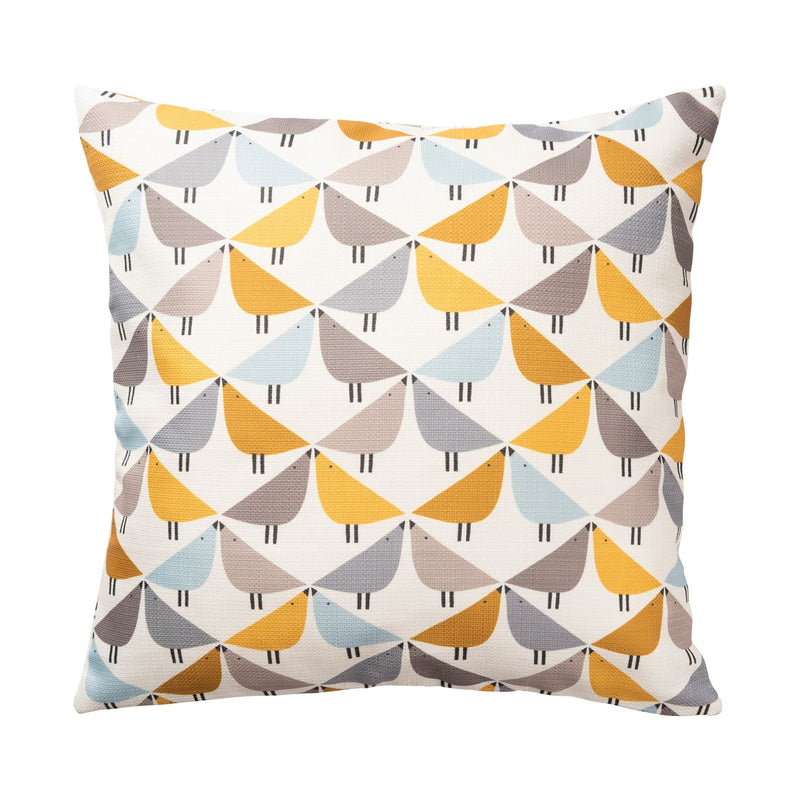 Lintu Bird Indoor Outdoor Cushion By Scion in Dandelion Yellow