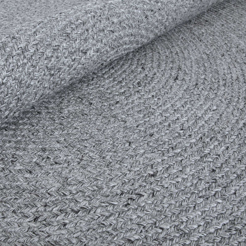 Nico Outdoor Circle Round Rugs in Grey