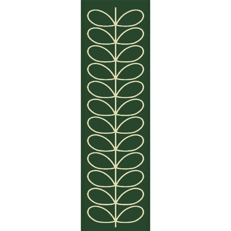 Linear Stem outdoor Runner Rugs 460507 in Jade Green by Orla Kiely