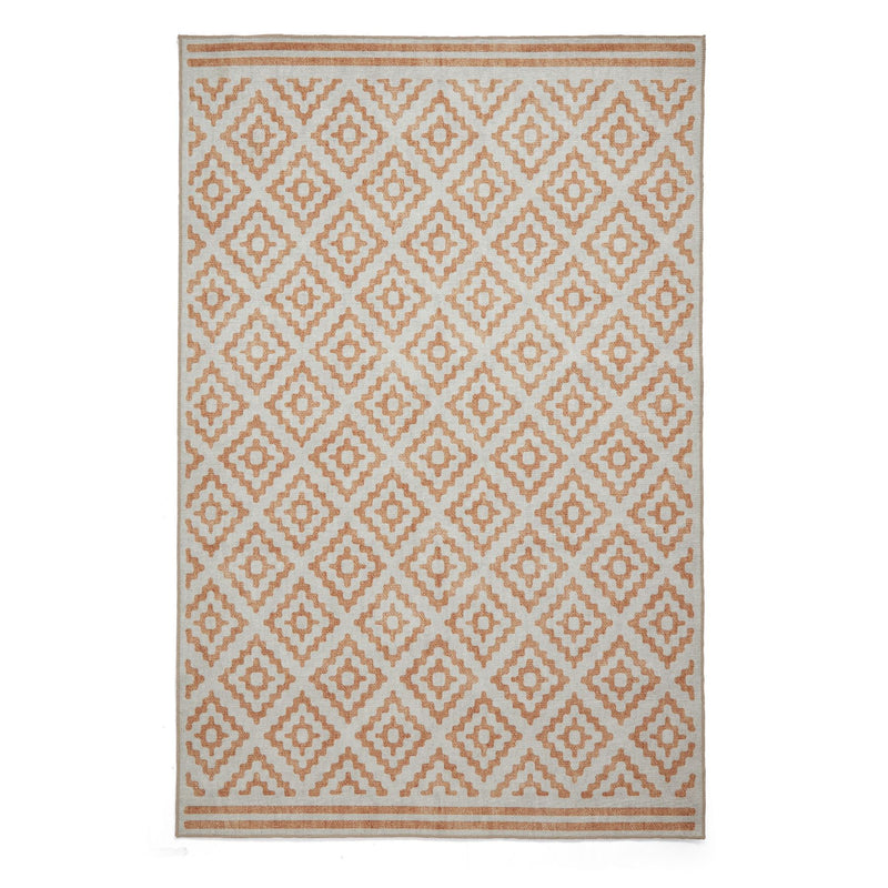 Coral H1058 Modern Washable Geometric Rugs in Yellow