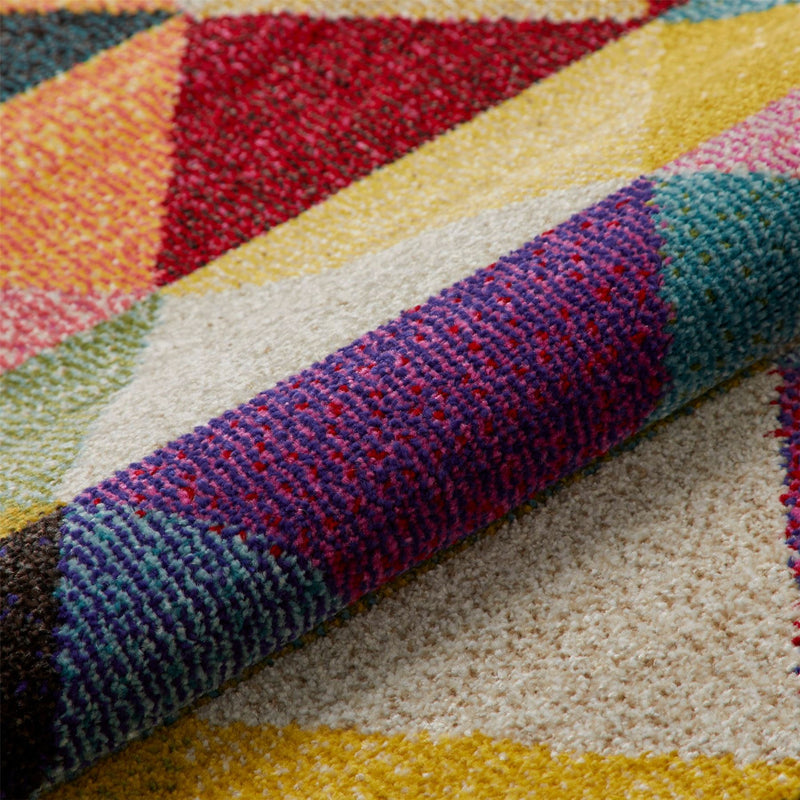 Carnaval CAR110 Geometric Rug by Concept Looms in Multicolour